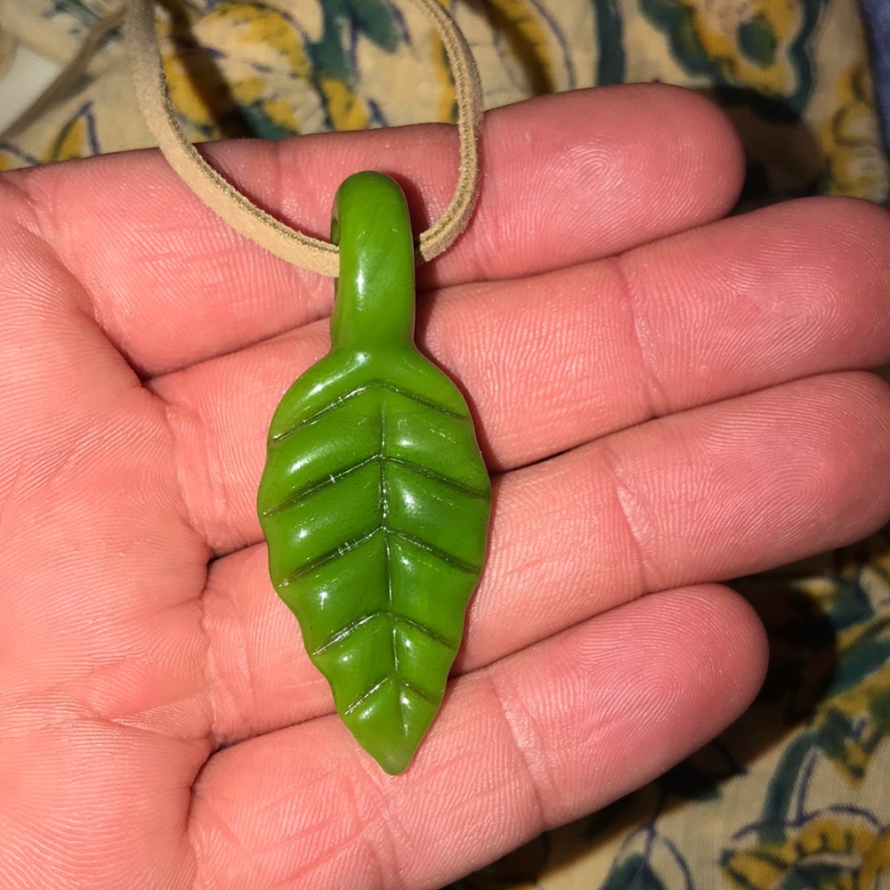 Glass Leaf Pendant